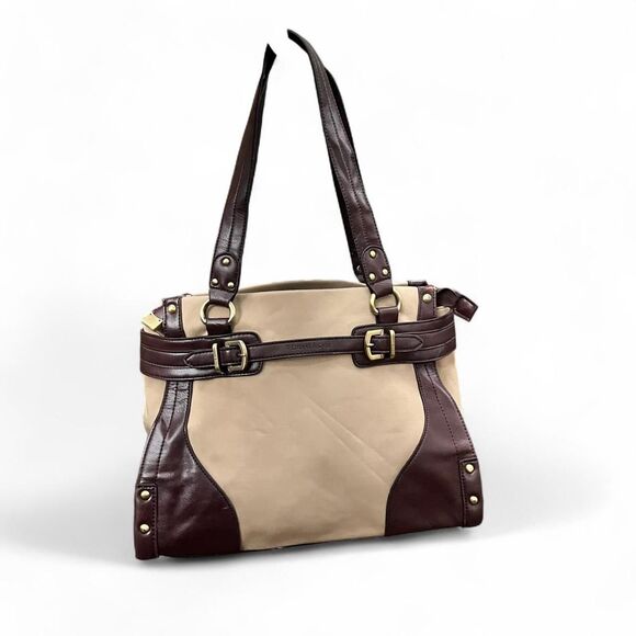 Etienne Aigner  Two-Tone Buckle Tote - Picture 1 of 7